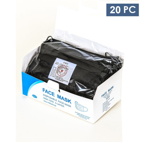 black 3ply disposable mask los angeles wholesale