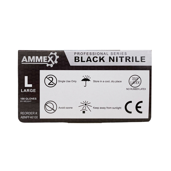 Ammex Black Nitrile Disposable Gloves wholesale examination medical