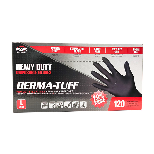 derma-tuff nitrile black disposable gloves wholesale los angeles