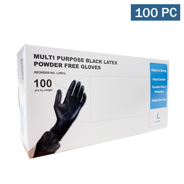 Multi-Purpose Black Latex Disposable Gloves wholesale cheap los angeles