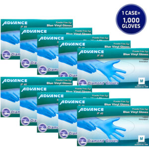 diamond gloves blue vinyl IF46 powder-free food grade cheap wholesale distributor