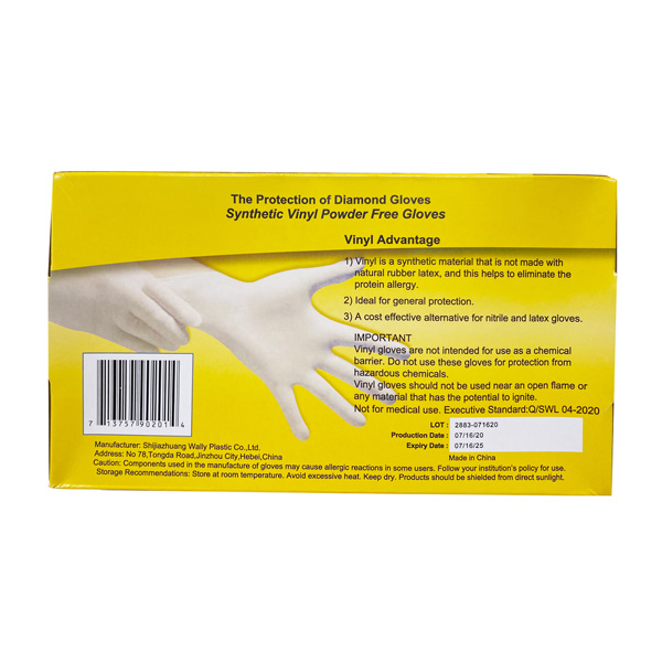 Diamond Advance Cream Synthetic Vinyl Gloves IF45