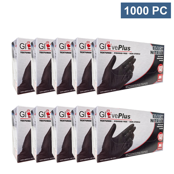 GlovePlus Industrial Disposable Black Glove Wholesale Los Angeles
