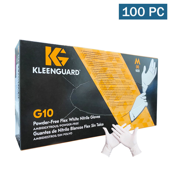 KleenGuard G10 Flex Nitrile Gloves, White, los angeles wholesale