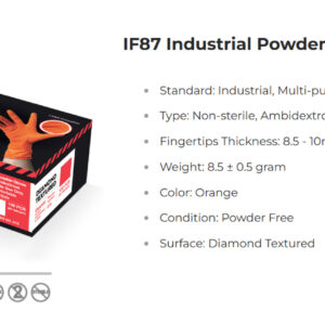 Advance Nitrile Industrial Gloves 8-mil, Orange powder-free cheap wholesale distributor