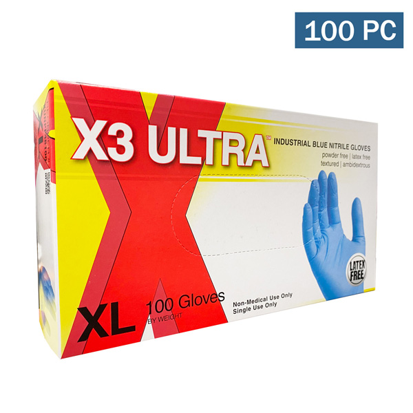 Ammex X3 Nitrile Gloves, Blue Wholesale Los Angeles