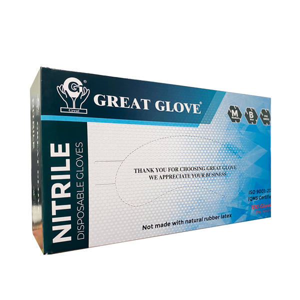 Great Glove Nitrile Gloves 5-mil, Blue - 100 Pieces Wholesale Los Angeles