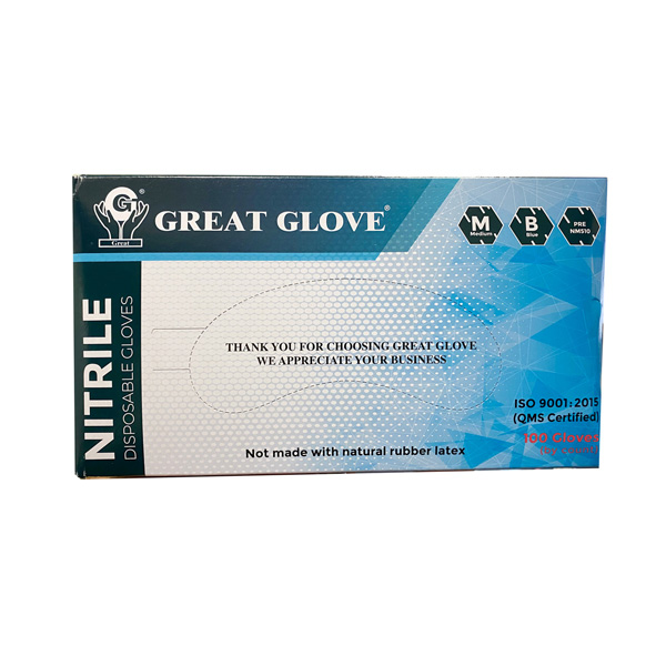Great Glove Nitrile Gloves 5-mil, Blue - 100 Pieces Wholesale Los Angeles