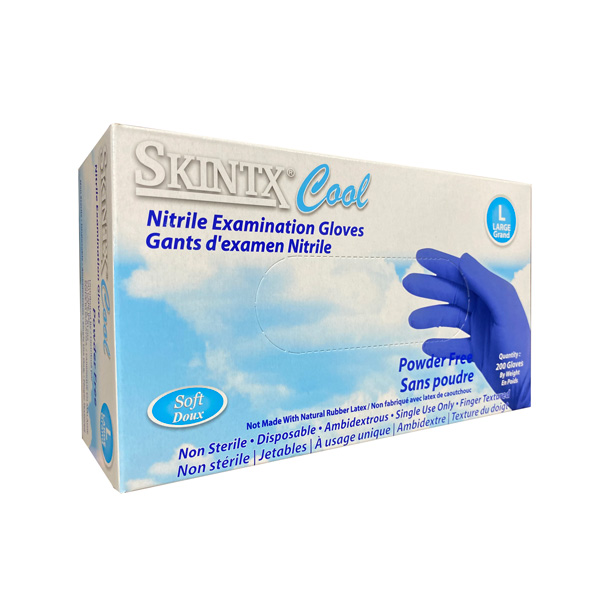 Skintx Nitrile Exam Gloves, Blue, Wholesale Los Angeles