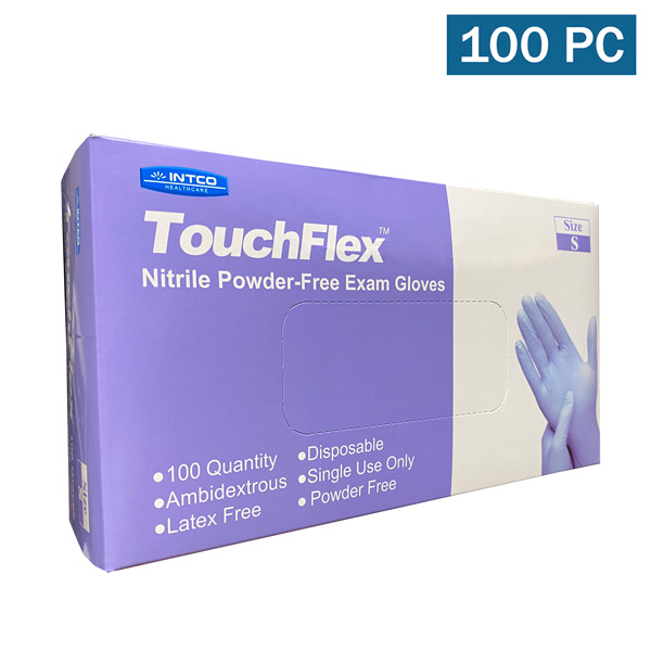 Intco TouchFlex Nitrile Exam Gloves, Blue, 100 Pieces Wholesale Los Angeles