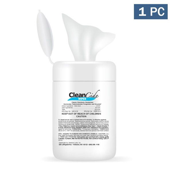 CleanCide Germicidal Disinfectant Wipes - 160 Count - EPA Registered
