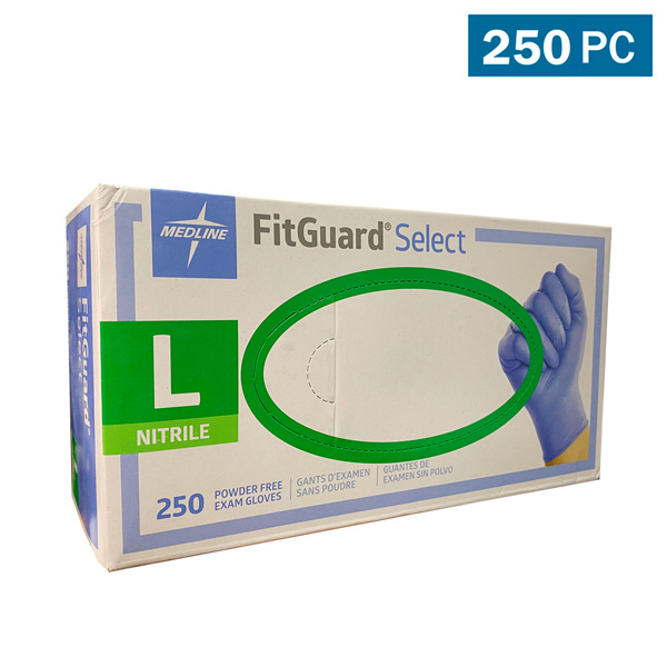Medline FitGuard Select Chemo Exam Gloves, Blue - 250 Pieces Wholesale Los Angeles