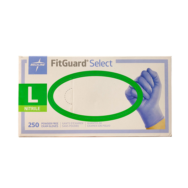 Medline FitGuard Select Chemo Exam Gloves, Blue - 250 Pieces Wholesale Los Angeles