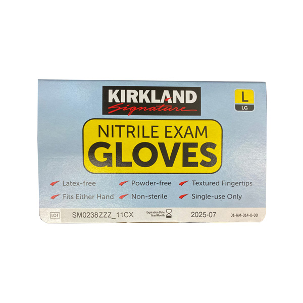 Kirkland Nitrile Exam Chemo Gloves, Light Gray 200 Pieces Wholesale Los Angeles