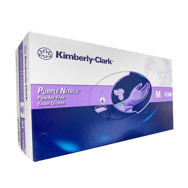 Kimberly Clark Nitrile Exam Chemo Gloves 6mil, Purple 100 Pieces (M