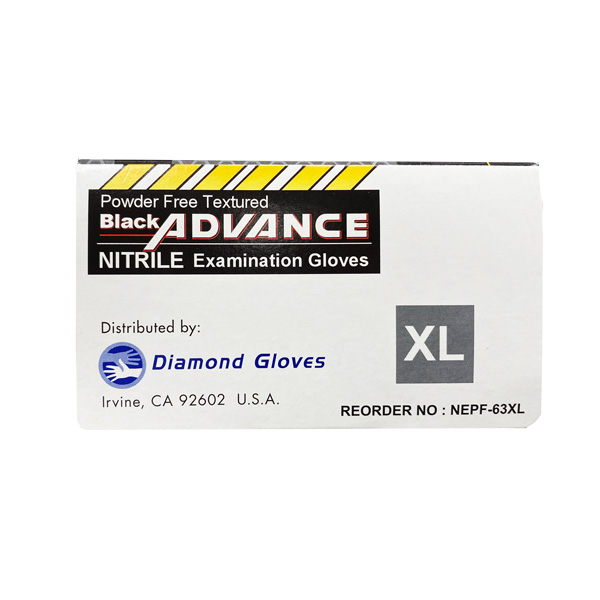 Advance Black Nitrile Exam Gloves Wholesale Los Angeles