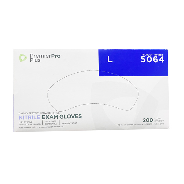 Medline PremierPro Plus Nitrile Exam Chemo Gloves, Blue Wholesale Los Angeles