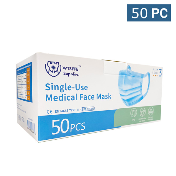 WTS Level3 Face Mask 3PLY Medical (50 pieces) Health Supply World