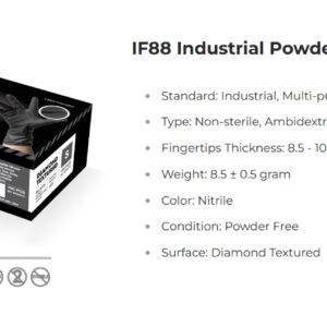 black nitrile 8mil powder-free gloves wholesale cheap