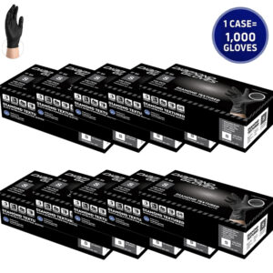 black nitrile 8mil powder-free gloves wholesale cheap