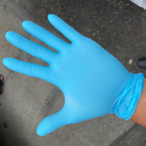 blue nitrile 5mil disposable powder free gloves los angeles riverside moreno valley wholesaler