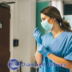 blue nitrile exam gloves powder free cheap wholesale los angeles